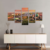 Prague Castles with Vltava River Canvas Wall Art