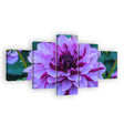 Purple Dahlia Flower Canvas Wall Art