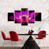 Purple Lotus Flower Canvas Wall Art