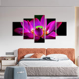 Purple Lotus Flower Canvas Wall Art