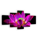 Purple Lotus Flower Canvas Wall Art