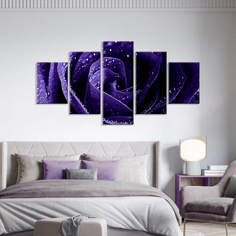 Purple Rose Canvas Wall Art