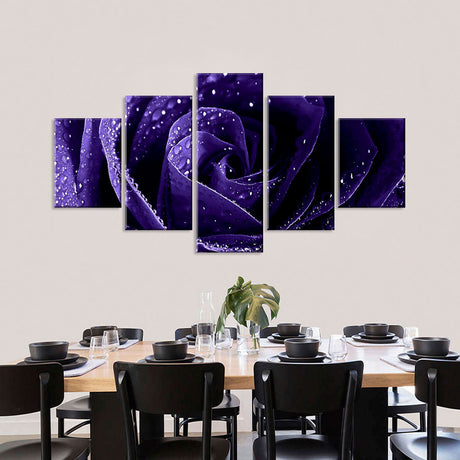 Purple Rose Canvas Wall Art