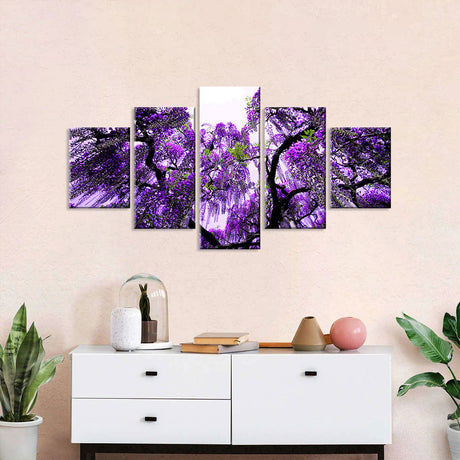 Purple Wisteria Tree Canvas Wall Art