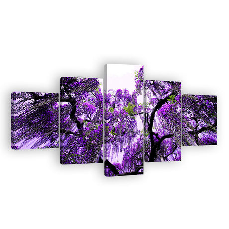 Purple Wisteria Tree Canvas Wall Art