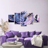 Purple and Gold Cosmic Liquid Canvas Wall Art