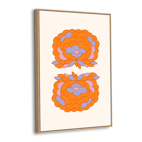 Radiant Bloom Duo Canvas Wall Art