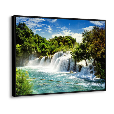 Radiant Cascade Waterscape Canvas Wall Art