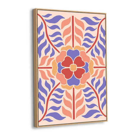 Radiant Harmony Floral Mandala Canvas Wall Art