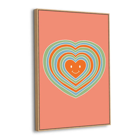Radiant Heart Smile Canvas Wall Art