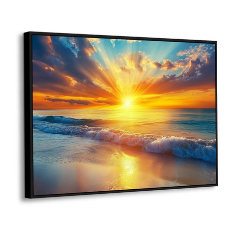 Radiant Ocean Sunset Canvas Wall Art