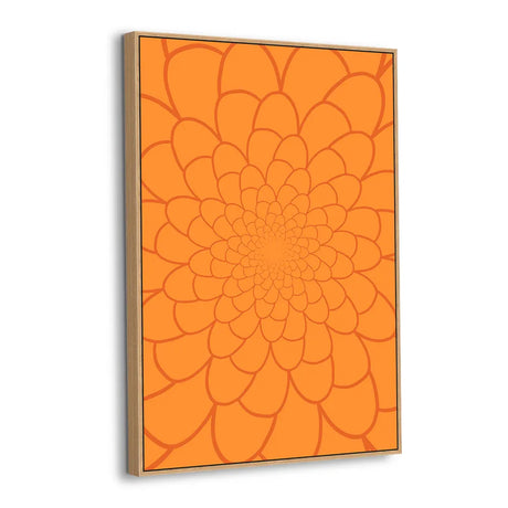 Radiant Spiral Bloom Canvas Wall Art
