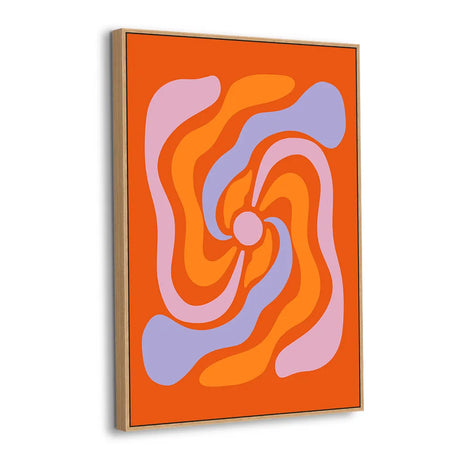 Radiant Swirl Retro Canvas Wall Art