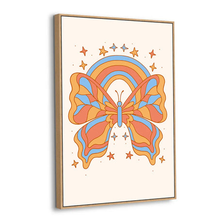 Rainbow Wings Canvas Wall Art