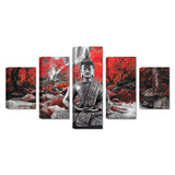 "Tranquility in the Red Forest" Buddha Canvas Wall Art