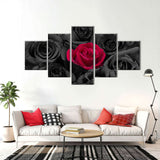 Red Rose Pop Canvas Wall Art