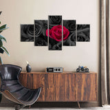 Red Rose Pop Canvas Wall Art