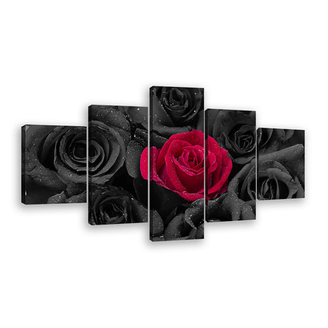 Red Rose Pop Canvas Wall Art