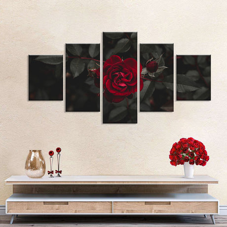 Red Rose Canvas Wall Art