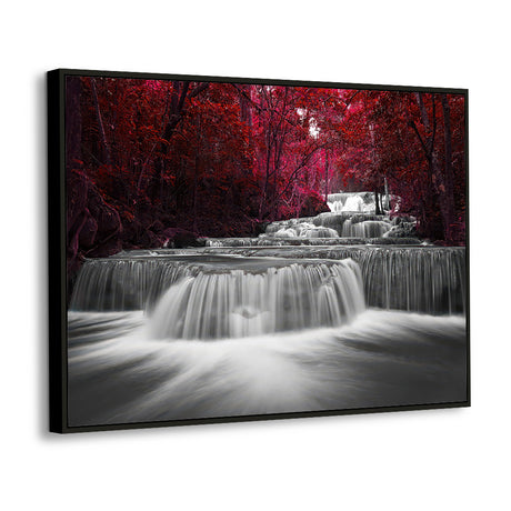 Red Mist At The Falls Canvas Wall Art
