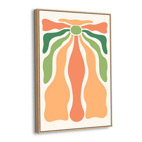 Retro Bloom Burst Canvas Wall Art