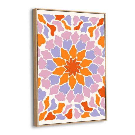 Retro Bloom Radiance Canvas Wall Art