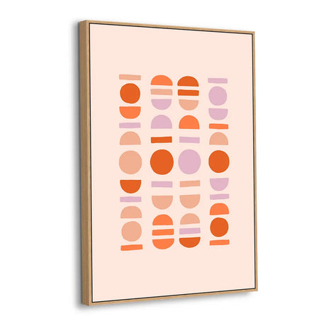 Retro Colorblock Harmony Canvas Wall Art