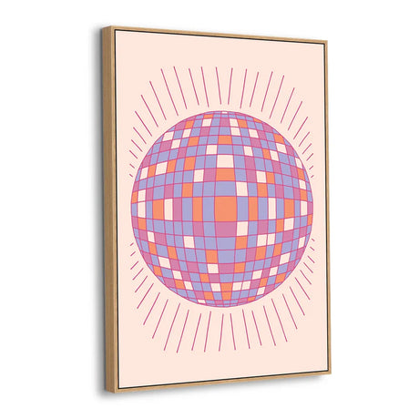 Retro Disco Glow Canvas Wall Art