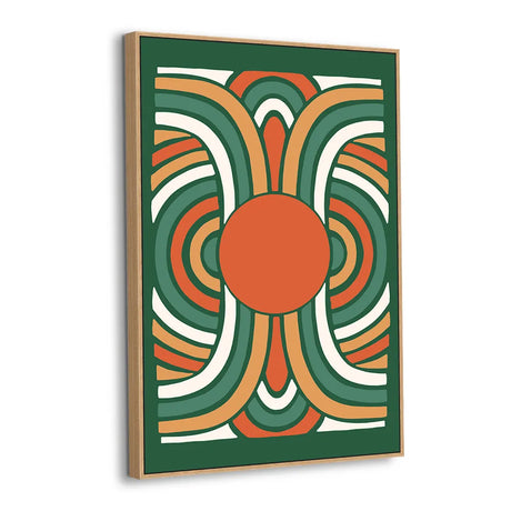 Retro Harmony Sunbeam Canvas Wall Art