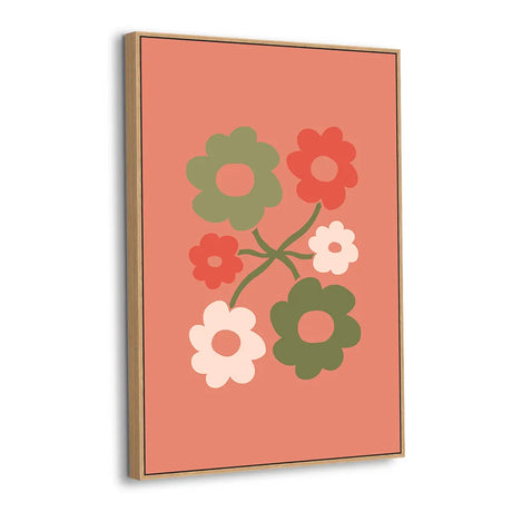 Retro Posy Harmony Canvas Wall Art