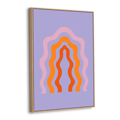 Retro Radiance Waves Canvas Wall Art