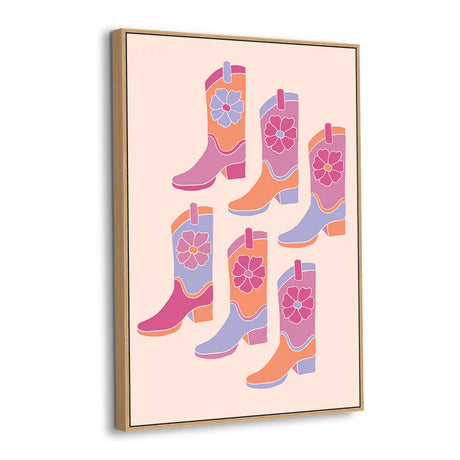 Retro Rodeo Vibes Canvas Wall Art