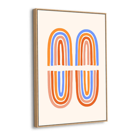 Retro Spectrum Rainbows Canvas Wall Art