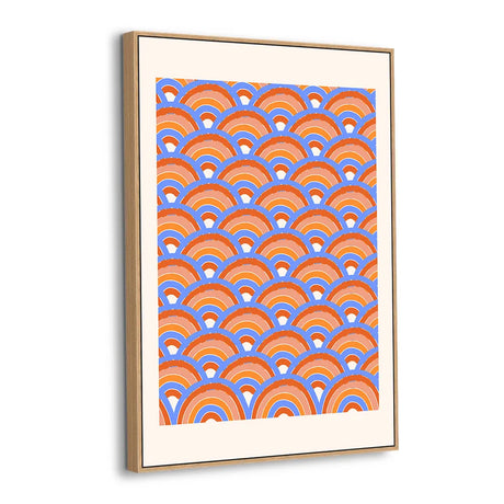 Retro Sunrise Pattern Canvas Wall Art