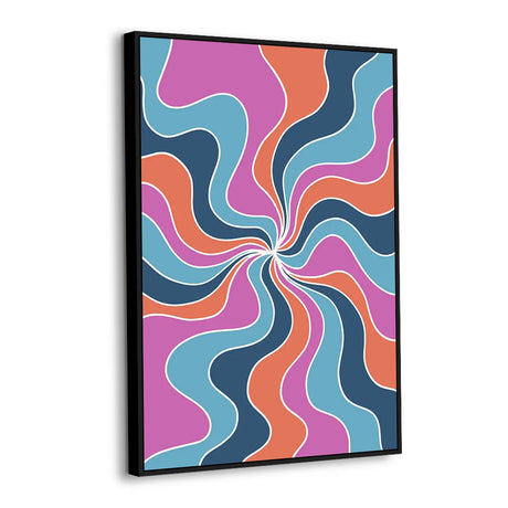 Retro Swirl Pop Art Canvas Wall Art