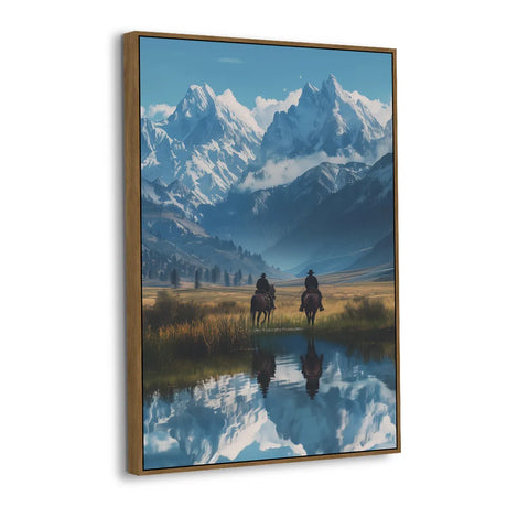Riders of the Alpine Horizon Canvas Wall Art
