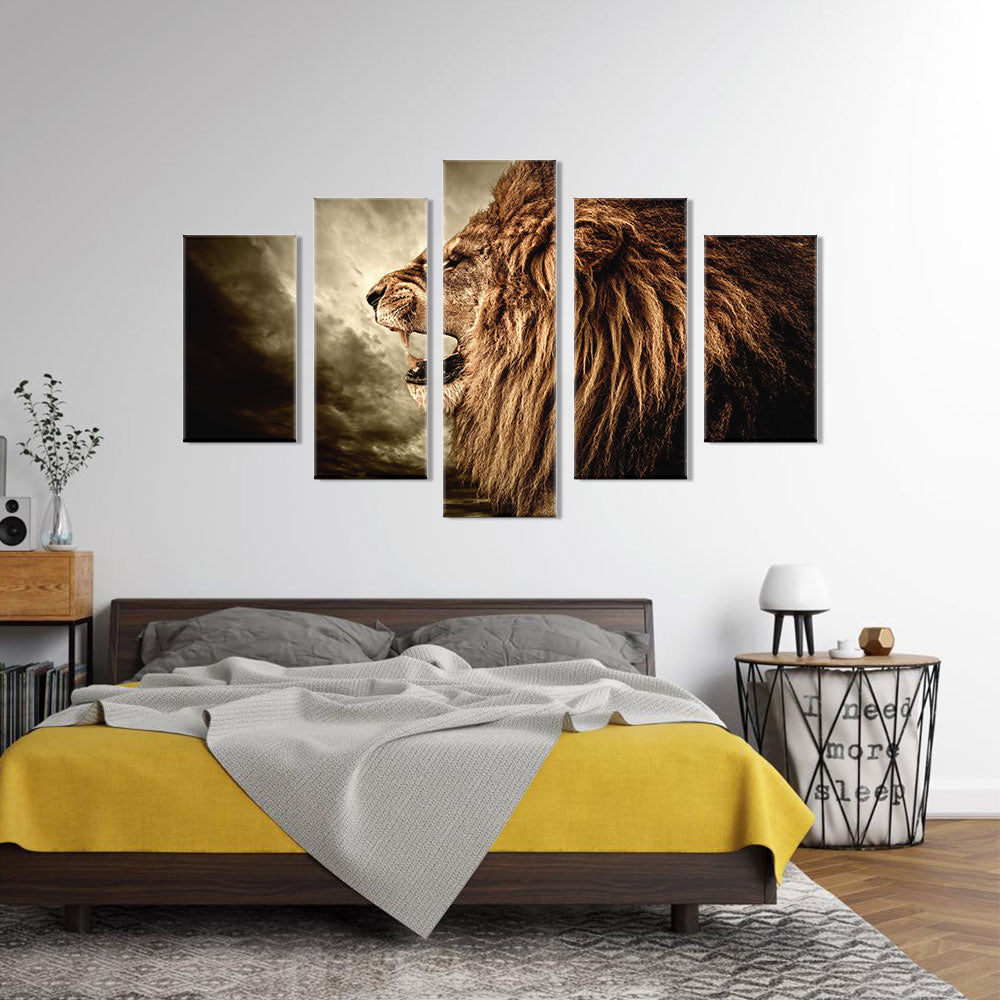 Roaring Lion Canvas Wall Art