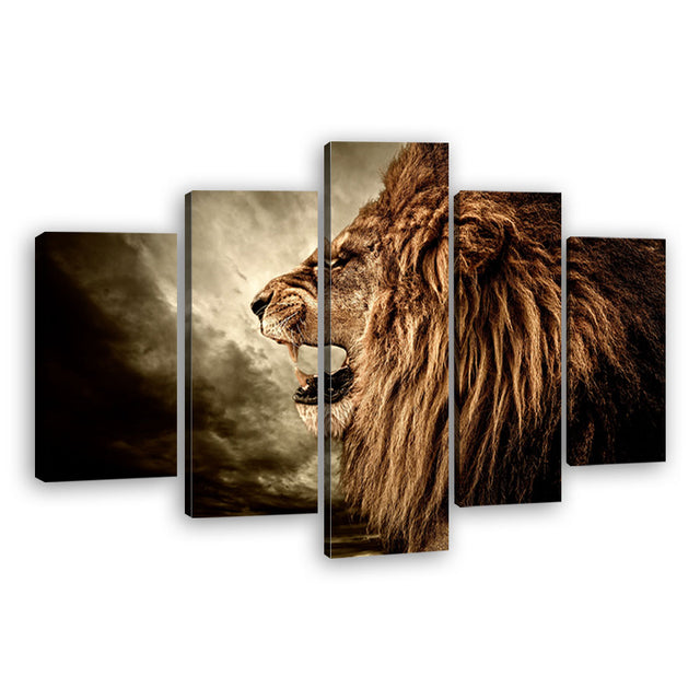 Roaring Lion Canvas Wall Art