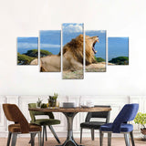 Roaring Safari Lion Canvas Wall Art