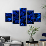 Royal Blue Roses Canvas Wall Art