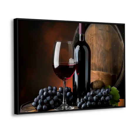Rustic Wine Elegance Canvas Wall Art