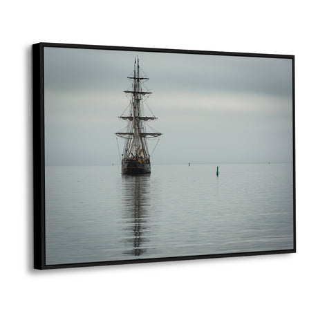 Sailing Serenity - Tall Ship On Calm Waters Canvas Wall Art
