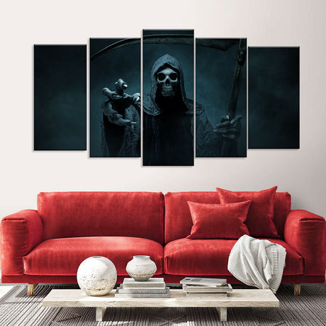 Scary Grim Reaper Canvas Wall Art