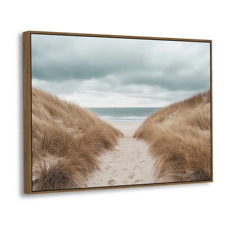 Serene Coastal Path Canvas Wall Art