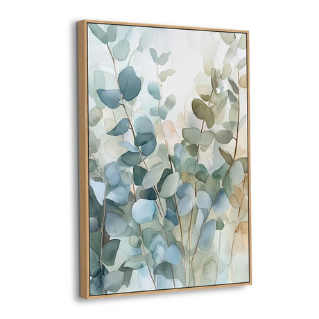 Serene Eucalyptus: Watercolor Canvas Wall Art