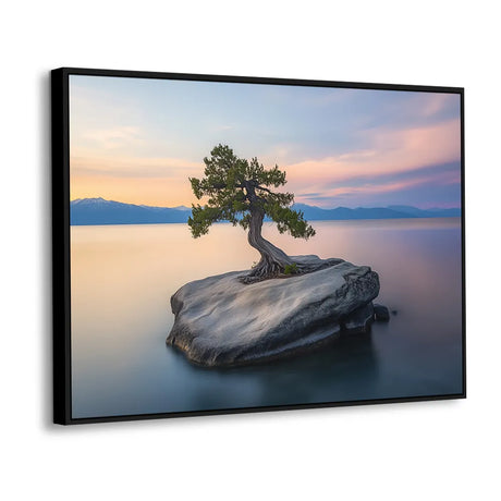Serene Lone Tree Canvas Wall Art