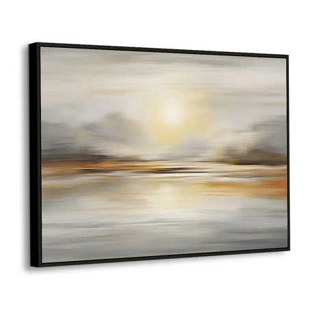 Serene Sunset Canvas Wall Art – Tranquil Landscape Painting