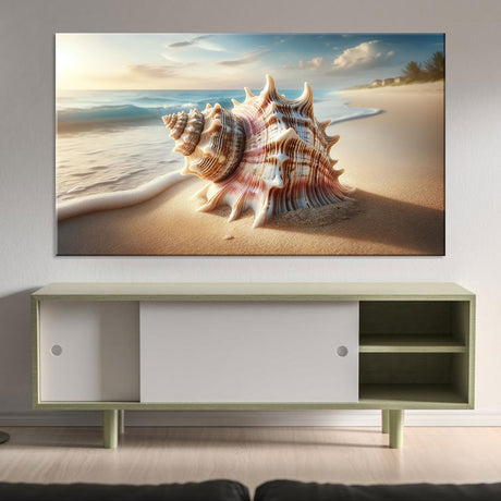 Serenity Beach Shell Canvas Wall Art