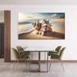 Serenity Beach Shell Canvas Wall Art