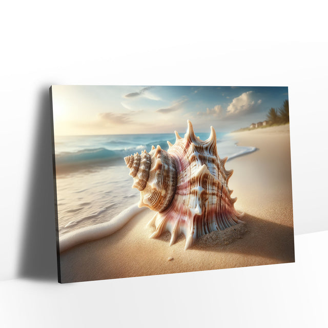 Serenity Beach Shell Canvas Wall Art